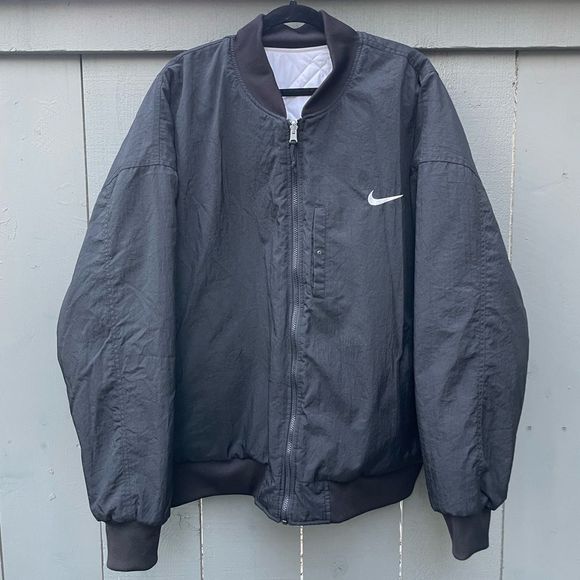 Vintage 90’s big Swoosh Quilted Reversible Jacket - Picture 2 of 16